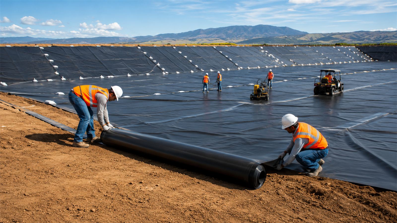 Instalación de geomembranas
